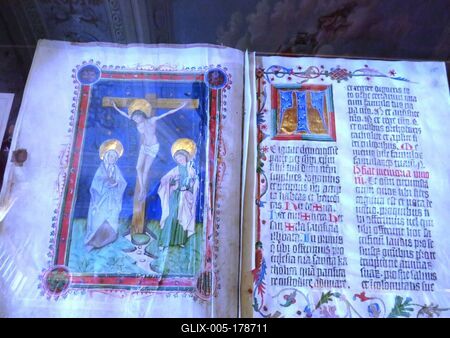 Missal Book - Library of Pannonhalma Archabbey - Hungary-stock-foto