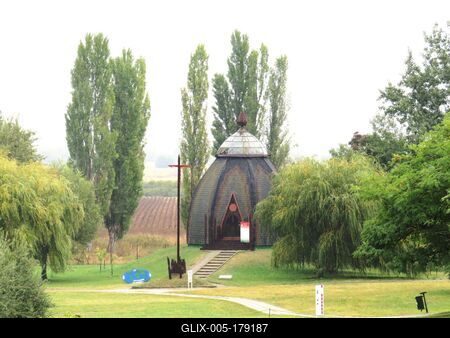Yurt reminisdcent of the Conquest of Hungary in 896-stock-foto
