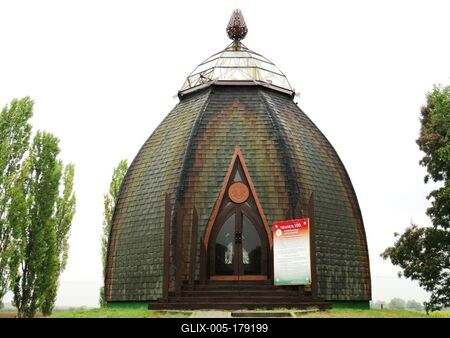 Yurt reminiscent the Conquest of Hungary in 896 - Ópusztaszer-stock-foto