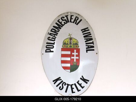 Nameplate of Kistelek Mayor's office - Hungary-stock-foto