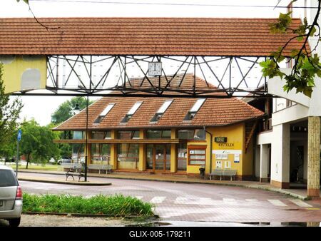 Kistelek city bus station - Hungary-stock-foto