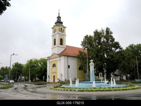 Kistelek - Hungary - City center-stock-foto