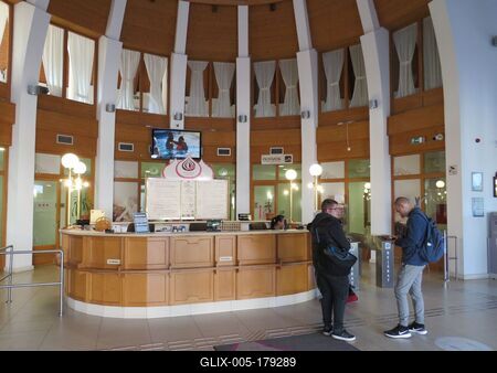 Checkin of Thermal and Spa - Makó - Hagymatikum-stock-foto