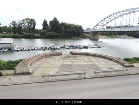 Water bastion of former Szeged Castle - Hungary - Tisza river-stock-foto