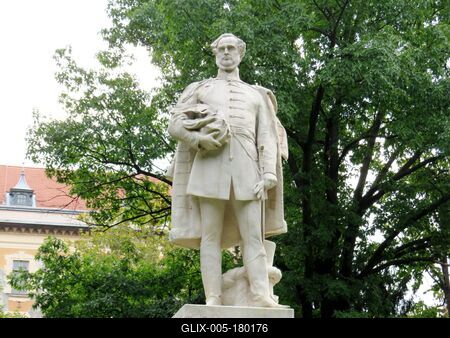 Statue of Széchenyi István - Szeged-stock-foto