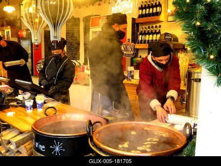 Mulled wine - Winter Fsir - Budapest-stock-foto