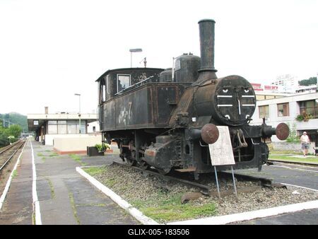 Old locomotive - Salgótarján - Hungary-stock-foto