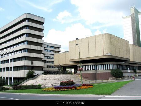 Town Hall - Salgótarján - Hungary-stock-foto