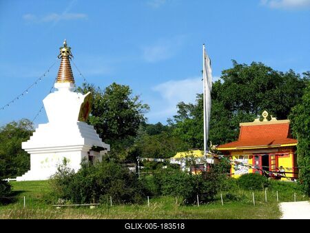Buddhist shrine - Mátraverebély - Hungary-stock-foto