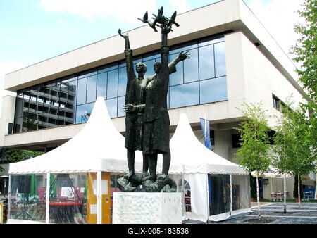 Monument of Liberation - Hungary - Salgótarján-stock-foto