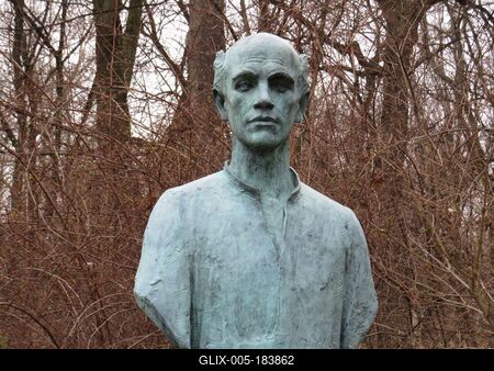 Derkovits Gyula bust - Budapest - Hungarian painter-stock-foto