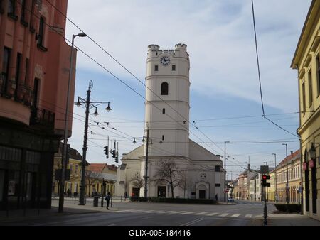 Debrecen - Small Reformed Church - Romatic style-stock-foto