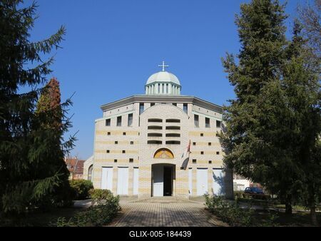 Greek Catholic Church - Hajdószoboszló - Hungary-stock-foto