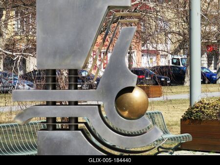 Modern public scuplture - Hungary-stock-foto