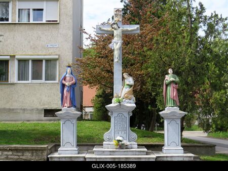 Crucifix erected in 1815 by the shepherds of Jászberény - Hungary-stock-foto