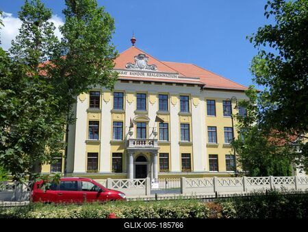 The Baksay Sándor Reformed Scientific High School - Kunszentmiklós - Hungary-stock-foto
