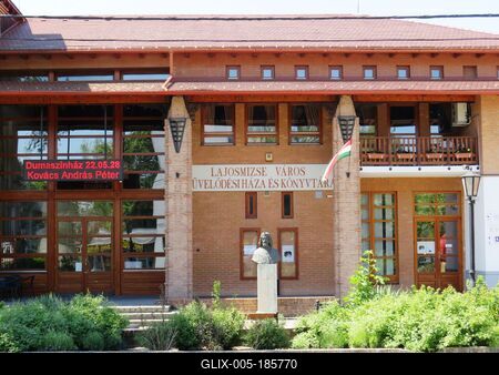 City house of culture and Library - Lajosmizse - Hungary-stock-foto