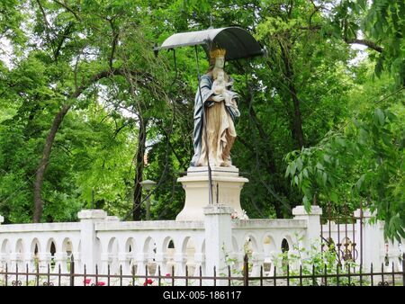 Mary Hill monument - Plague - Nagykáta - Hungary-stock-foto