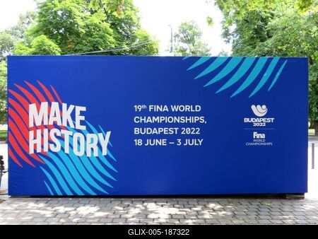 Sport - Swimming World Championship - Budapest - Poster-stock-foto