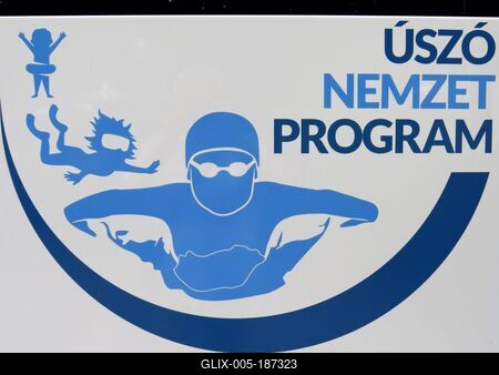 Sport - Poster - Swimming Nation Program - Budapest-stock-foto