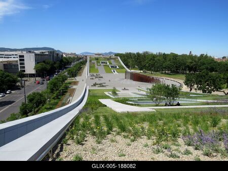 Ethnographic museum - Lookout garden - Budapest-stock-foto