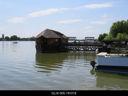 Ship mill on the Danube river - Ráckeve - Hungary-stock-foto