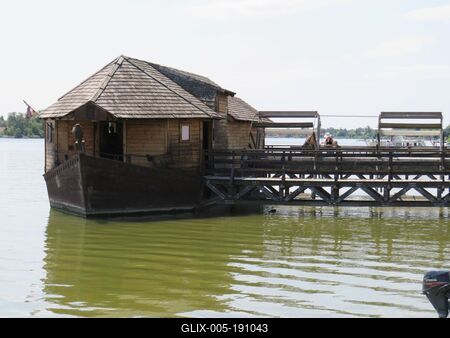 Ship mill on the Danube river - Ráckeve - Hungary-stock-foto