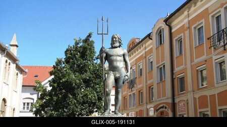Baja - Neptune's Fountain - Hungary-stock-foto
