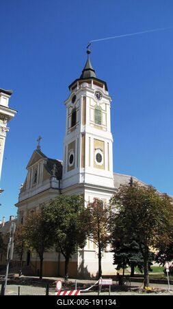 Baja - Franciscan Church - Hungary-stock-foto