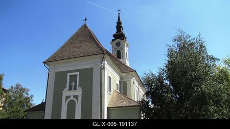 Baja - Saint Peter and Paul Apostles Church - Hungary-stock-foto