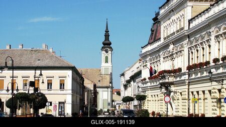 Baja - City center - Town Hall-stock-foto