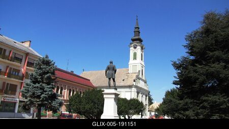 Baja - Tóth Kálmán square - Hungary-stock-foto