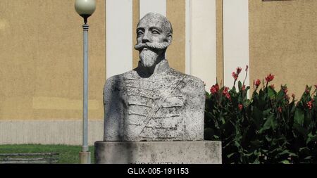 Busat of Türr István - Freedom fighter - Baja - Hungary-stock-foto