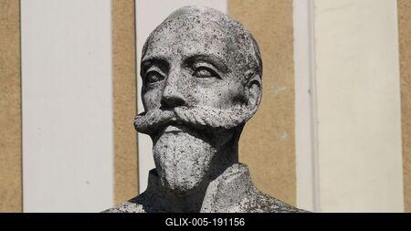 Busat of Türr István - Freedom fighter - Baja - Hungary-stock-foto