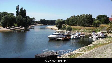 View of Danube Sugovica branch - Baja - Hungary-stock-foto