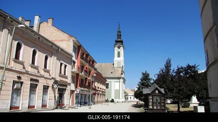 Baja - Downtown - Hungary-stock-foto