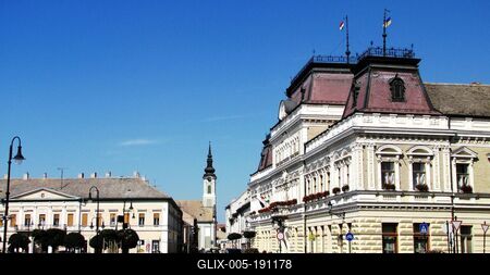 Baja - City center - Town Hall-stock-foto