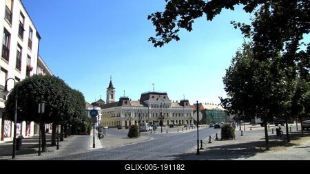 Baja - Trinity square - Town Hall - Grassalkovich Castle - Hungary-stock-foto