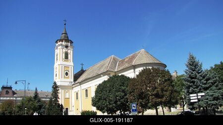 Baja - Franciscan Church - Hungary-stock-foto