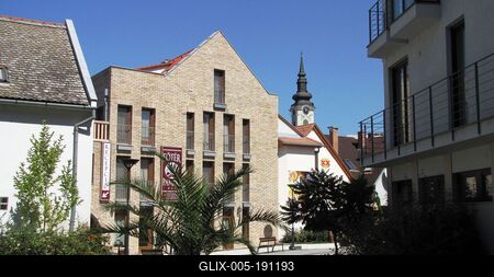 Baja - City center view - Hungary-stock-foto