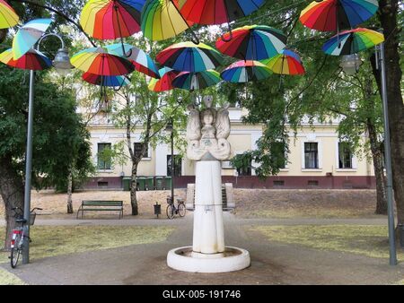 Abony - Drinking fountain - Hungary-stock-foto