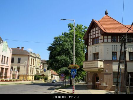 Törökszentmiklós - City Center-stock-foto