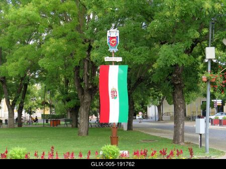 Abiony - Hungary - National Flag-stock-foto