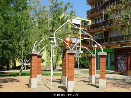Törökszentmiklós - City section n- residential area - Hungary-stock-foto
