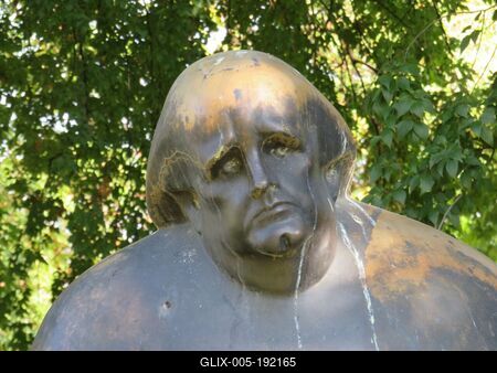 Miroslav Krleža statue - Croatian weiter - Budapest-stock-foto