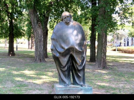 Statue of Miroslav Krleža - Croatina weiter - Budapest-stock-foto