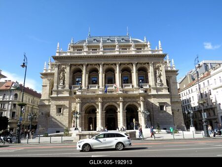 Hungarian State Opera House - Budapest - Ybl Miklós-stock-foto