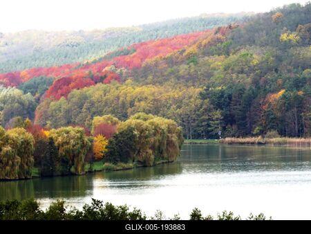 Nőtincs Szent István Lake in Autumn colors - Hungary - Nature-stock-foto