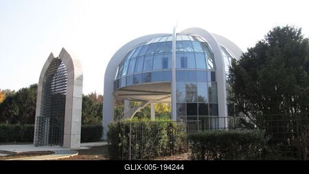 he gate of the historic memorial site of the Battle of Mohács  - Hungary, 1526-stock-foto