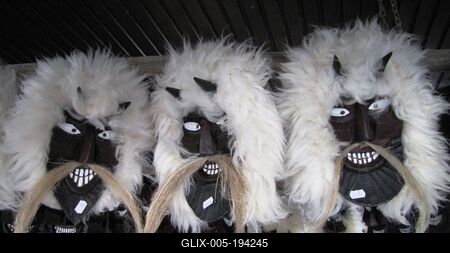 Busó masks and costumes - Mohács - Hungary - Carnival-stock-foto